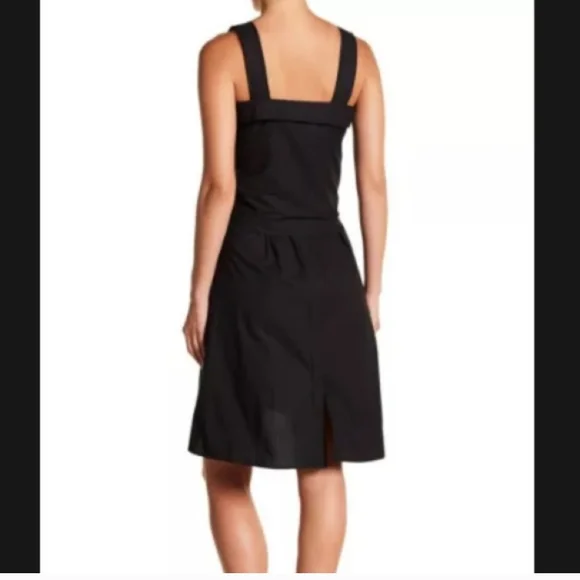 DEREK LAM black tie waist NWT button front dress - Picture 2 of 7